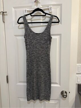 Forever 21 Gray Marled Sleeveless Midi Bodycon Dress